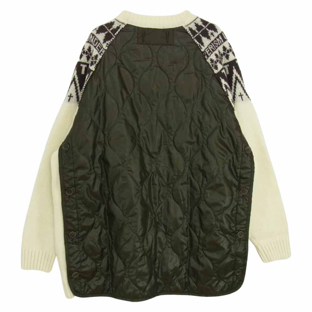 UNDERCOVER アンダーカバー 22AW UI2B4902 Undercoverism アンダーカバイズム キルティング 切替 ニット オフホワイト系 3【中古】
