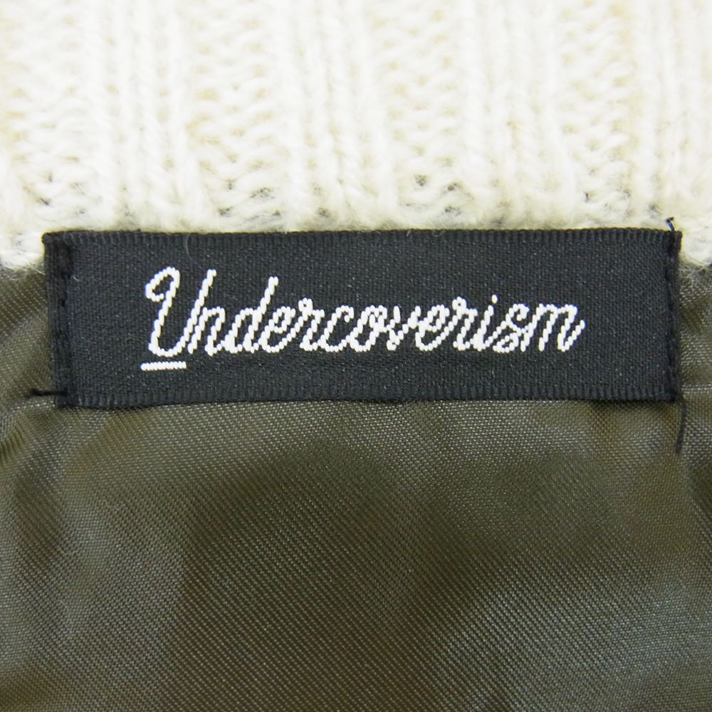 UNDERCOVER アンダーカバー 22AW UI2B4902 Undercoverism アンダーカバイズム キルティング 切替 ニット オフホワイト系 3【中古】