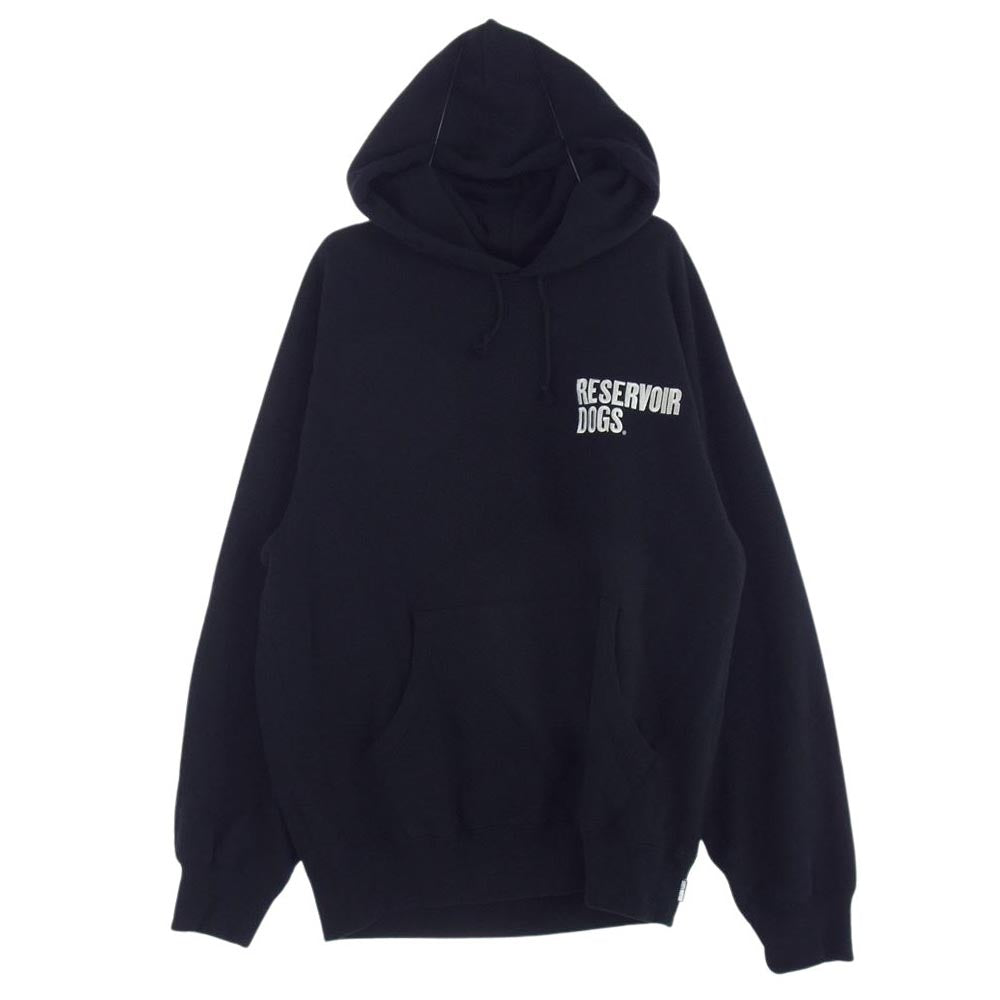 WACKO MARIA ワコマリア 24SS RESERVOIR DOGS MIDDLE WEIGHT PULLOVER HOODED SWEAT SHIRT レザボアドッグス タランティーノ 刺繍ロゴ フーディー スウェット パーカー ブラック系 L【中古】