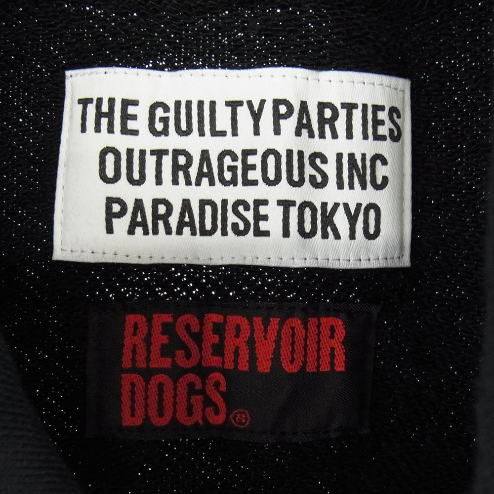 WACKO MARIA ワコマリア 24SS RESERVOIR DOGS MIDDLE WEIGHT PULLOVER HOODED SWEAT SHIRT レザボアドッグス タランティーノ 刺繍ロゴ フーディー スウェット パーカー ブラック系 L【中古】