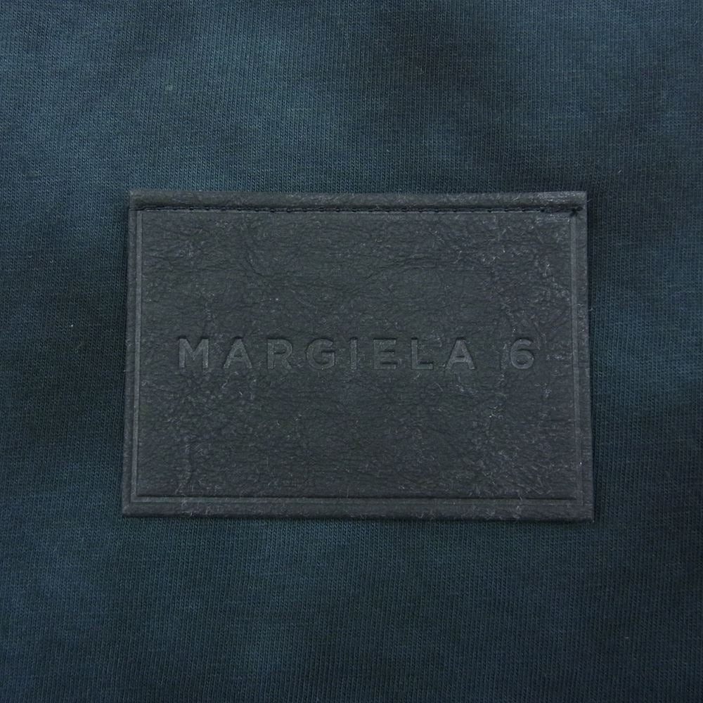 MAISON MARGIELA メゾンマルジェラ MM6 22SS S62GD0112 ロゴパッチ付き タイダイ クロップド 半袖Tシャツ ネイビー系 M【中古】