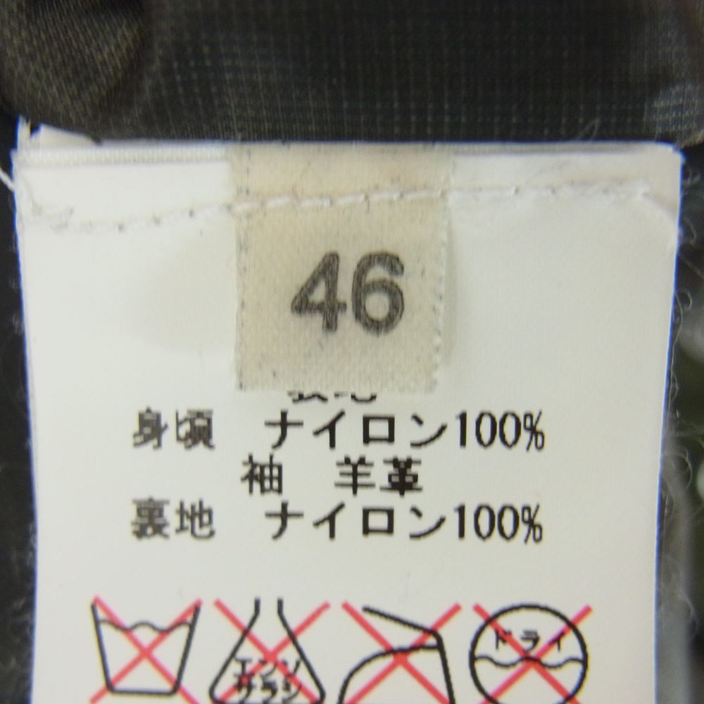 ジョルジオブラット 国内正規品 イタリア製 袖レザー 切替 ナイロン ブルゾン カーキ系 46【中古】