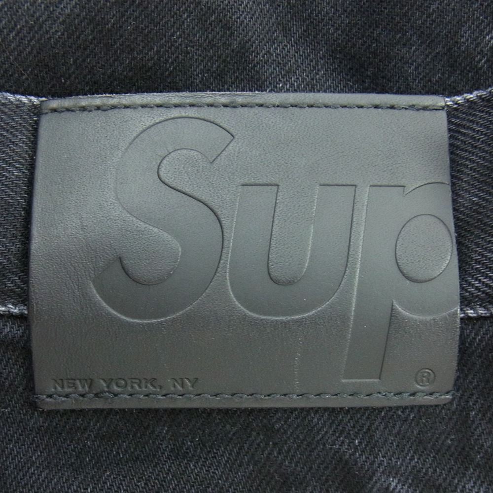 Supreme シュプリーム 23SS SHIBORI LOOSE FIT JEAN シボリ ルーズ フィット デニム パンツ ブラック系 34【中古】