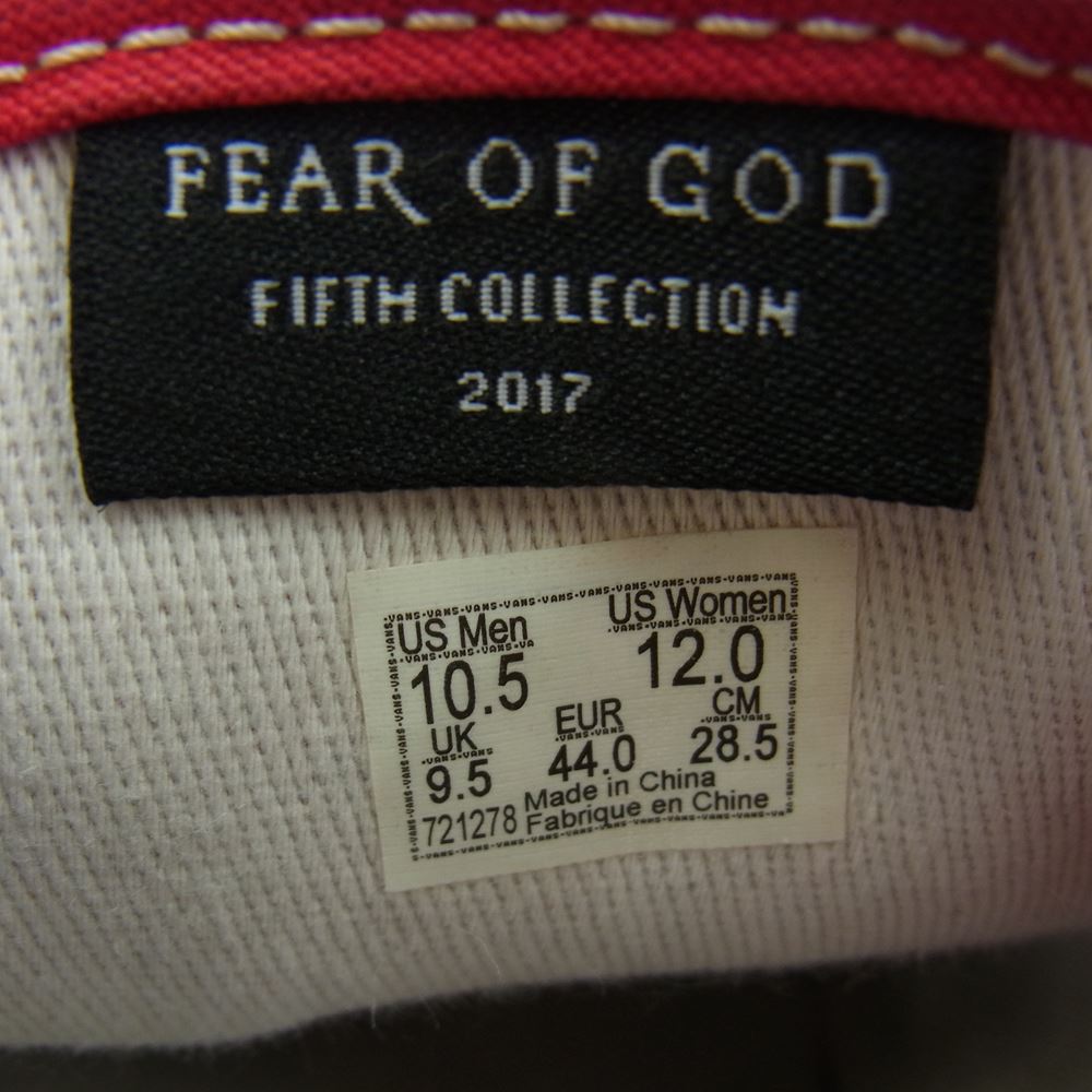 VANS バンズ × FEAR OF GOD フィア オブ ゴッド Slip-On 47 V DX スリッポン スニーカー レッド系 28.5cm【中古】