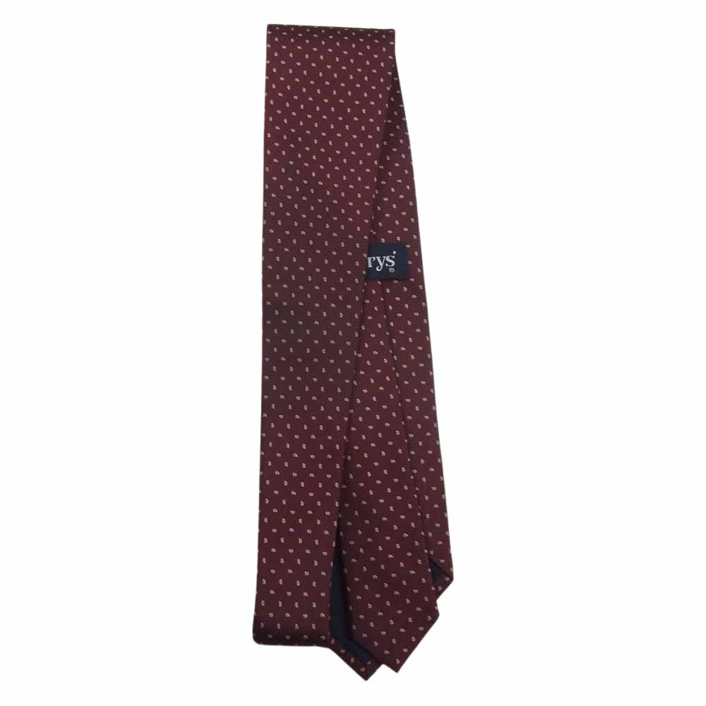 バーバリーズ SILK シルク ドット ワンポイント ネクタイ エンジ系【中古】