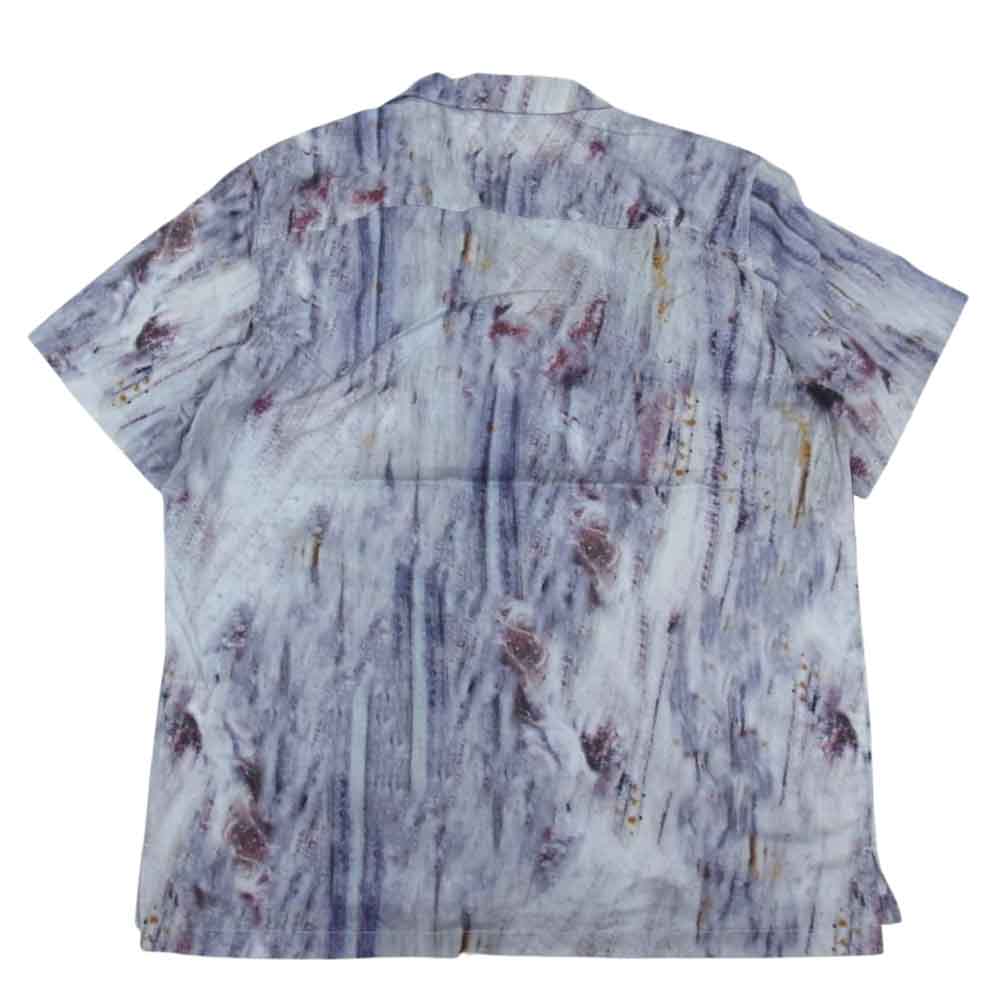 クオン 113SH021000 Camp Collar Cotton Shirt キャンプカラー コットン 半袖 シャツ パープル パープル系 M【新古品】【未使用】【中古】