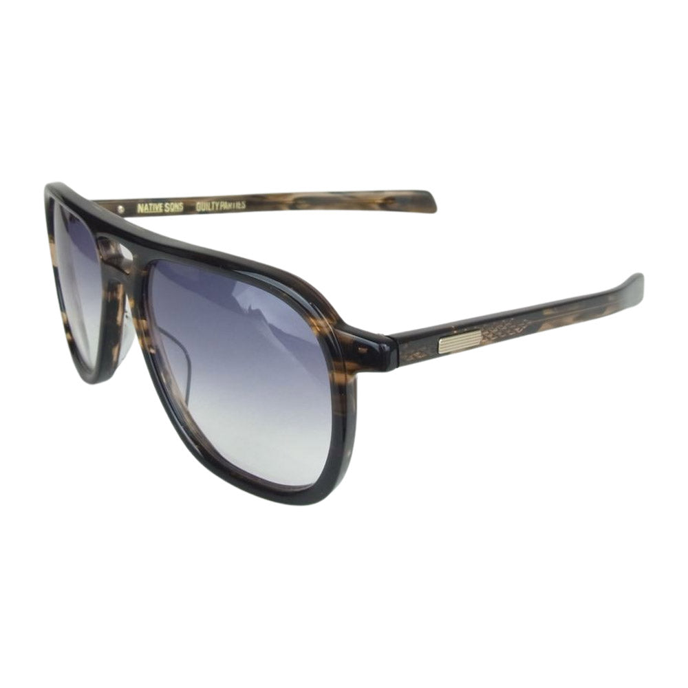 WACKO MARIA ワコマリア DJHARVEY-NS-WM-EW02 × DJ HARVEY ハーヴィー × NATIVE SONS ネイティブサンズ GLASSES サングラス ブラウン系 54.2□17.3-144【新古品】【未使用】【中古】