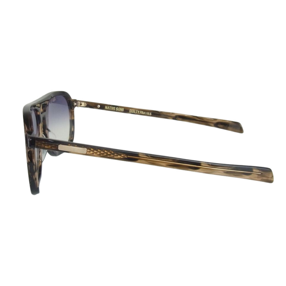 WACKO MARIA ワコマリア DJHARVEY-NS-WM-EW02 × DJ HARVEY ハーヴィー × NATIVE SONS ネイティブサンズ GLASSES サングラス ブラウン系 54.2□17.3-144【新古品】【未使用】【中古】