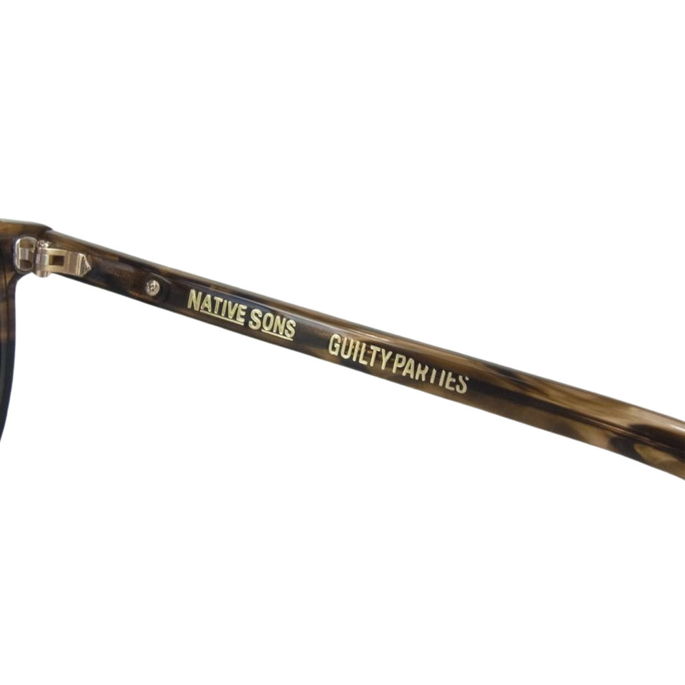 WACKO MARIA ワコマリア DJHARVEY-NS-WM-EW02 × DJ HARVEY ハーヴィー × NATIVE SONS ネイティブサンズ GLASSES サングラス ブラウン系 54.2□17.3-144【新古品】【未使用】【中古】