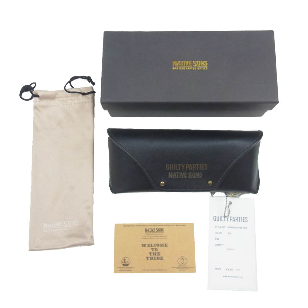 WACKO MARIA ワコマリア DJHARVEY-NS-WM-EW02 × DJ HARVEY ハーヴィー × NATIVE SONS ネイティブサンズ GLASSES サングラス ブラウン系 54.2□17.3-144【新古品】【未使用】【中古】