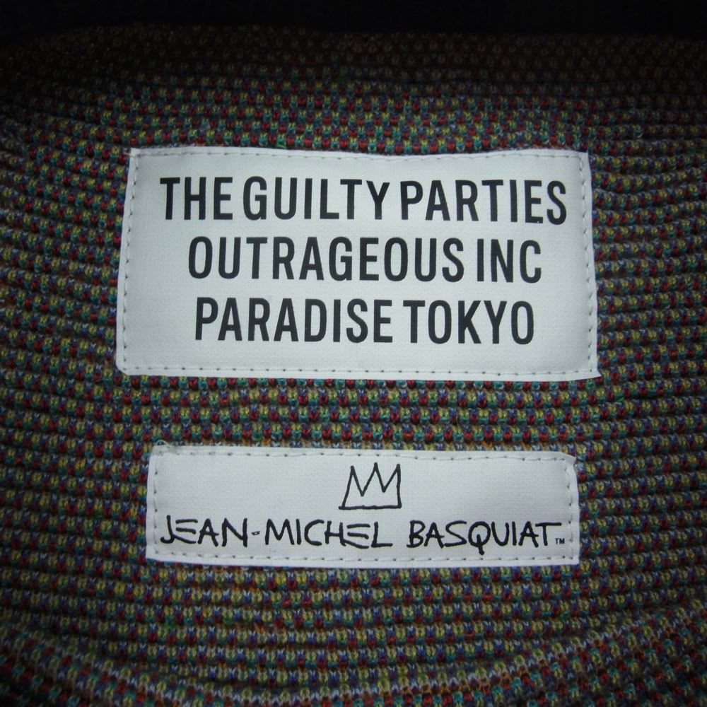 WACKO MARIA ワコマリア 22AW BASQUIAT-WM-KN03 × JEAN MICHEL BASQUIAT ジャン＝ミシェル・バスキア CREW NECK SWEATER クルーネック セーター マルチカラー系 L【新古品】【未使用】【中古】