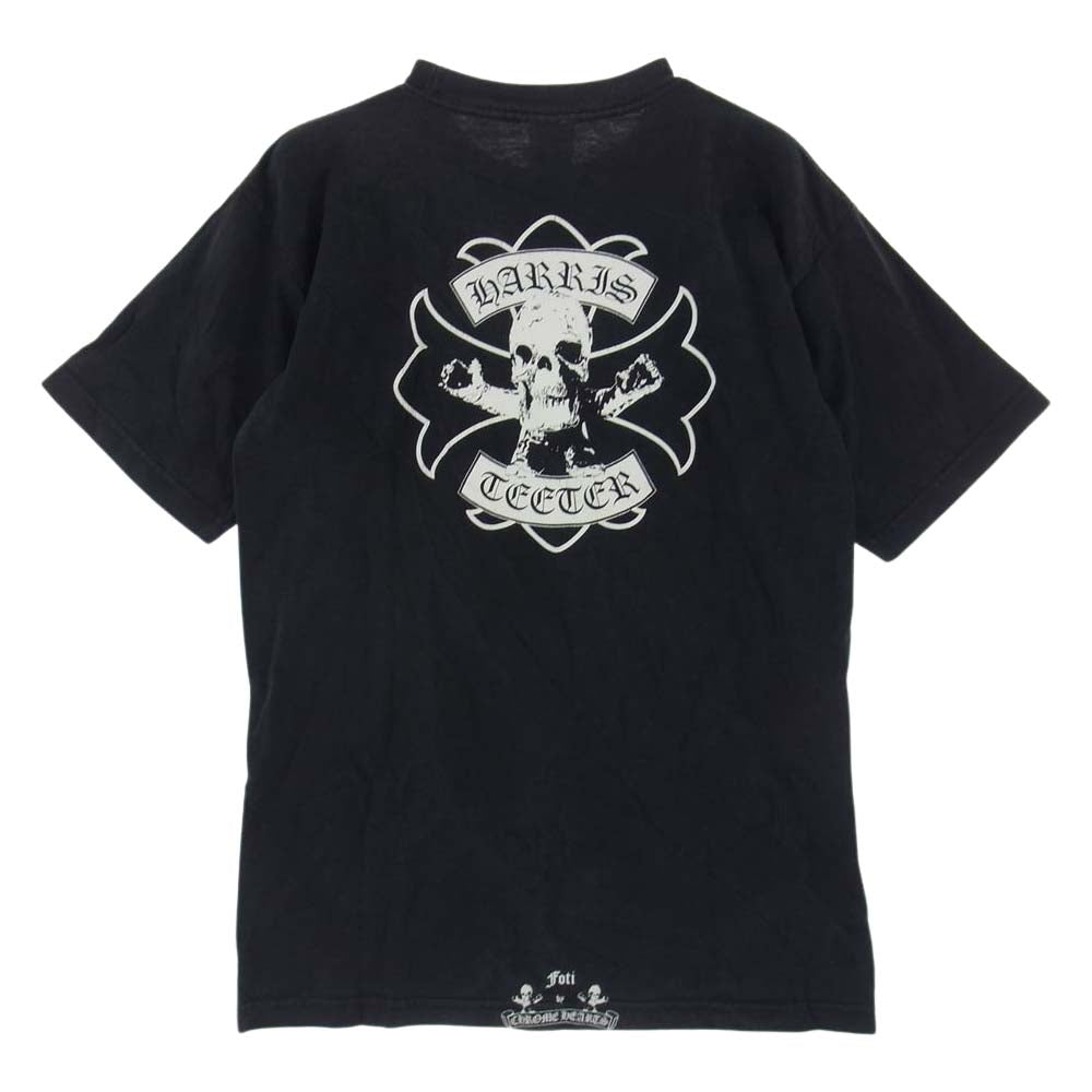 CHROME HEARTS クロムハーツ（原本無） FOTI フォティ HARRIS TEETER バックプリント ポケット付き  半袖 Tシャツ ブラック系 M【中古】
