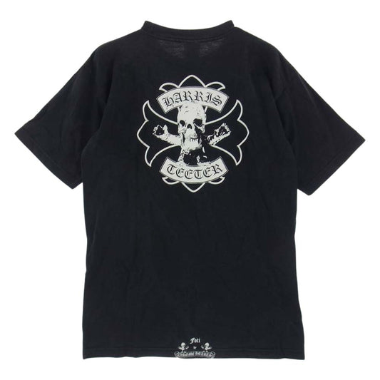 CHROME HEARTS クロムハーツ（原本無） FOTI フォティ HARRIS TEETER バックプリント ポケット付き  半袖 Tシャツ ブラック系 M【中古】