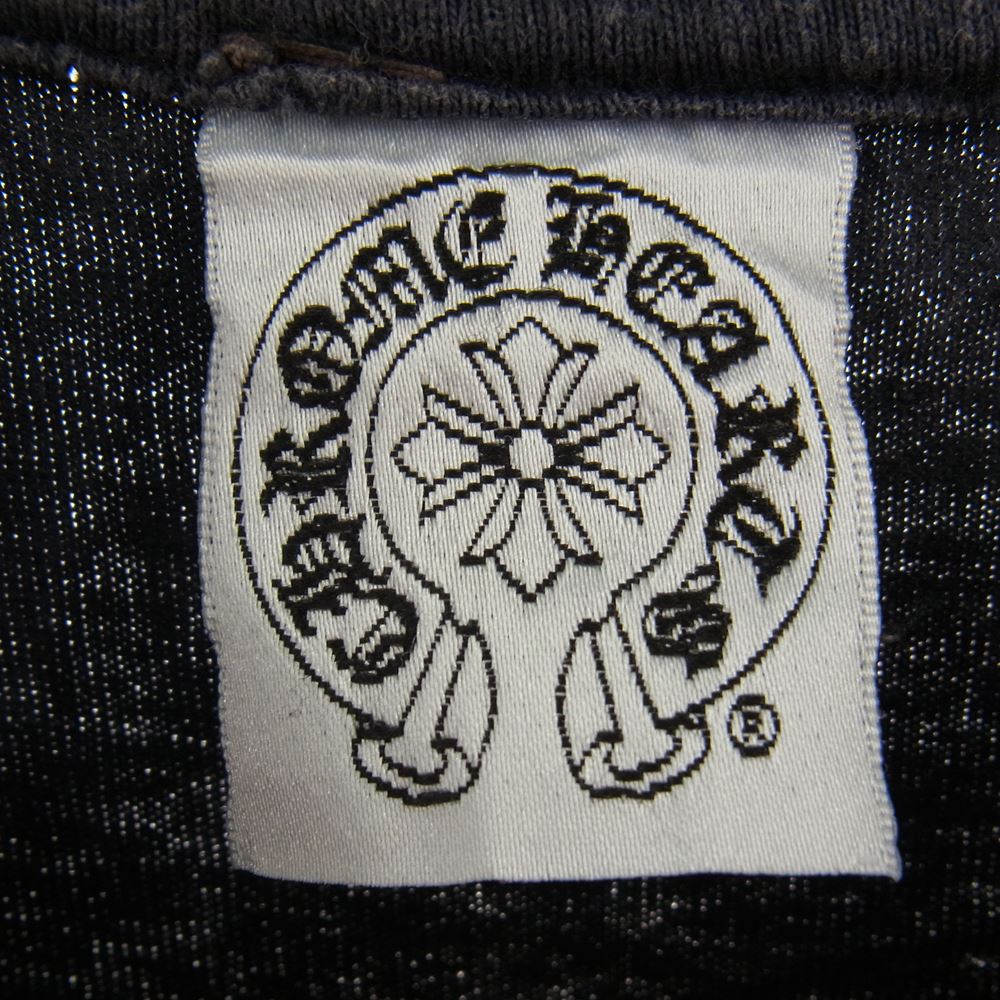 CHROME HEARTS クロムハーツ（原本無） FOTI フォティ HARRIS TEETER バックプリント ポケット付き  半袖 Tシャツ ブラック系 M【中古】