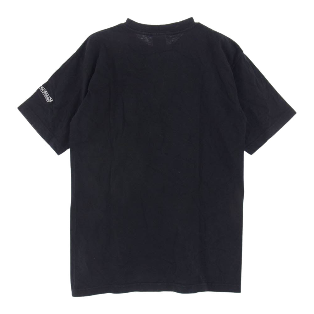 CHROME HEARTS クロムハーツ（原本無） セメタリークロス刺繍 スクロールラベル ポケット 半袖 Tシャツ ブラック系 M【中古】
