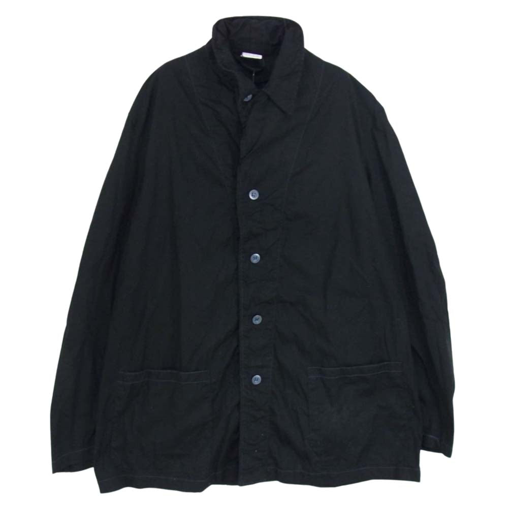 ヴィンテージ 後染め ユーロ ワーク シャツ ジャケット ブラック系 サイズ表記無【中古】