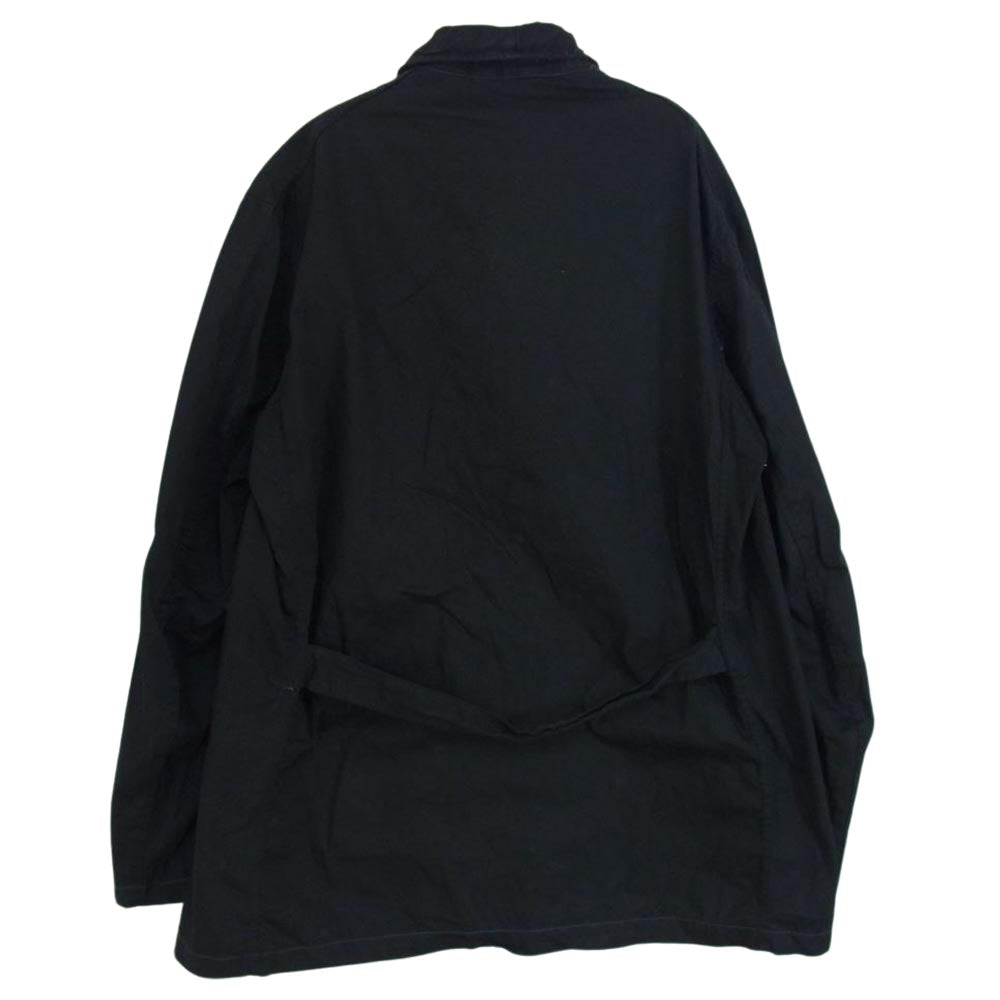 ヴィンテージ 後染め ユーロ ワーク シャツ ジャケット ブラック系 サイズ表記無【中古】