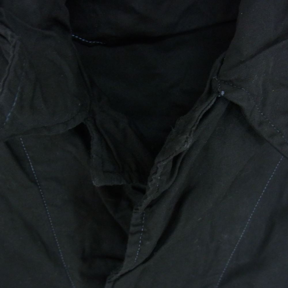 ヴィンテージ 後染め ユーロ ワーク シャツ ジャケット ブラック系 サイズ表記無【中古】