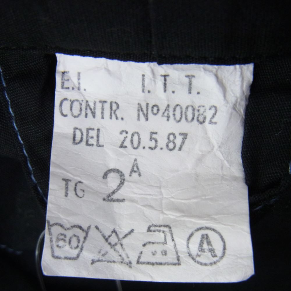 ヴィンテージ 後染め ユーロ ワーク シャツ ジャケット ブラック系 サイズ表記無【中古】