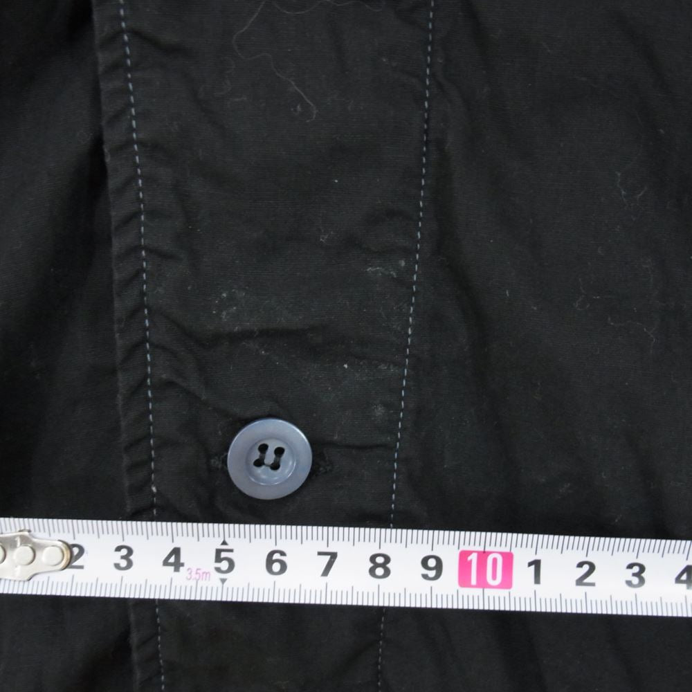 ヴィンテージ 後染め ユーロ ワーク シャツ ジャケット ブラック系 サイズ表記無【中古】