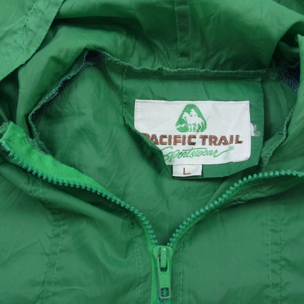 パシフィックトレイル ヴィンテージ 70s 80s ナイロン プルオーバー パーカー ジャケット グリーン系 L【中古】