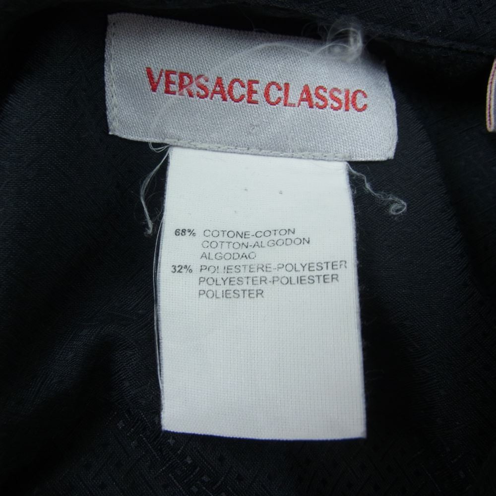 VERSACE ヴェルサーチ VERSACE CLASSIC 総柄 長袖 シャツ ブラック ブラック系 40【中古】