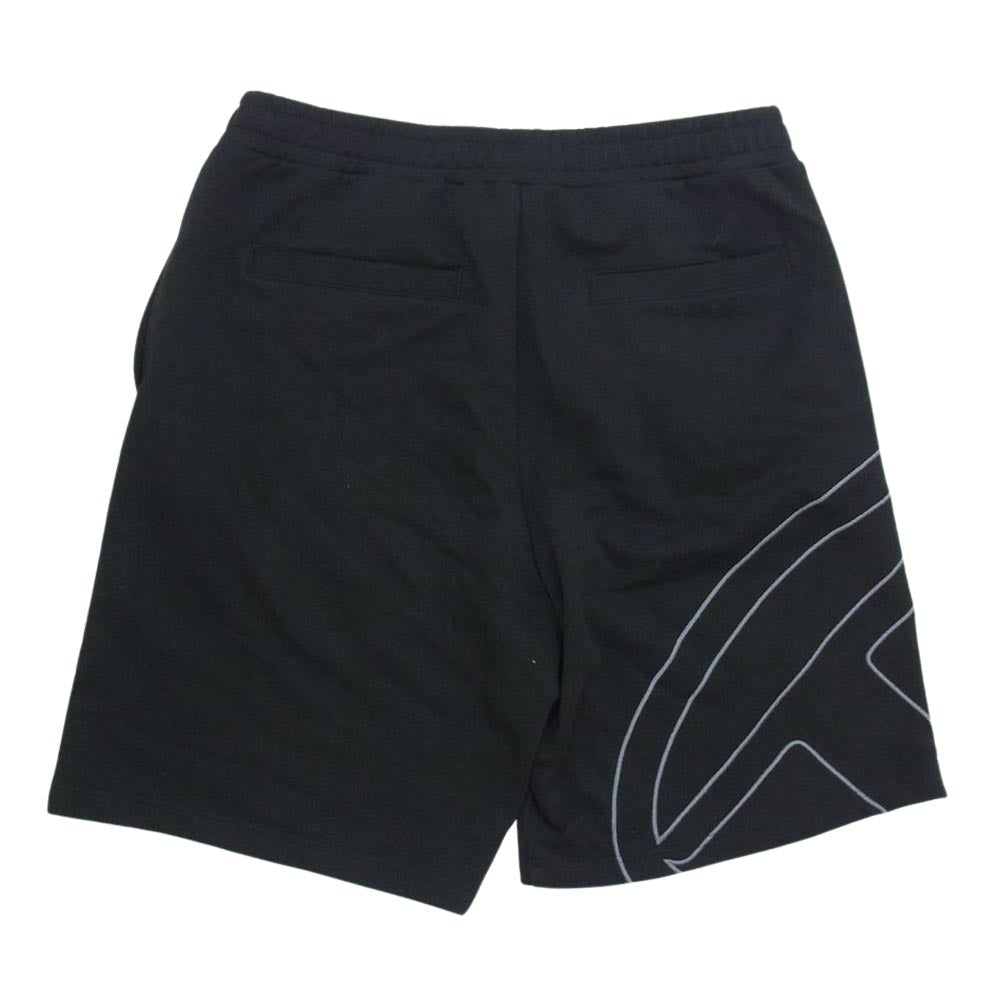 DIESEL ディーゼル 0GYCJ スウェット ハーフ パンツ ショーツ ロゴ ブラック系 XL【新古品】【未使用】【中古】