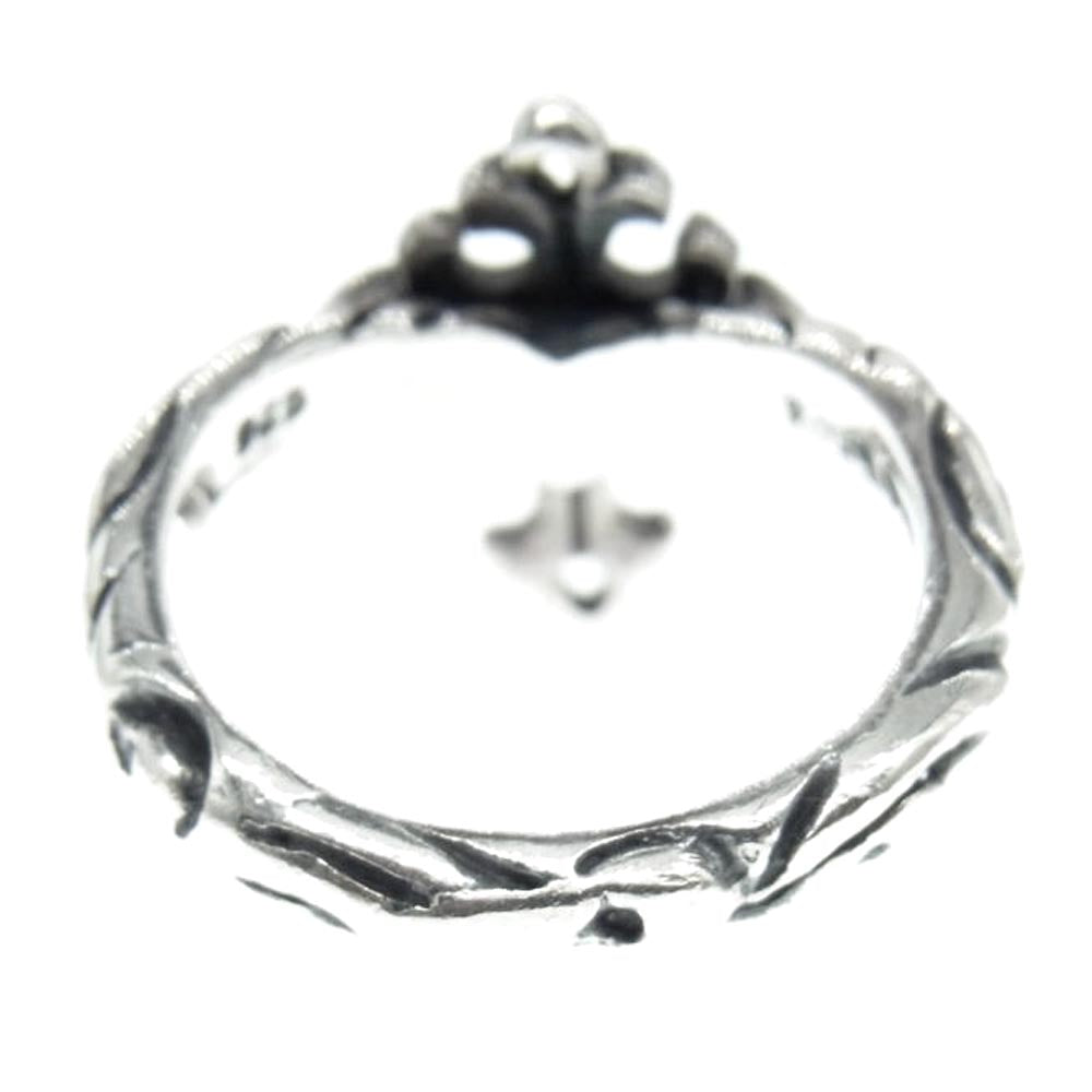 ROYAL ORDER ロイヤルオーダー SR930  RIBBON TIARA BAND WITH OPENCROSS オープン クロス リング シルバー系 10号【中古】