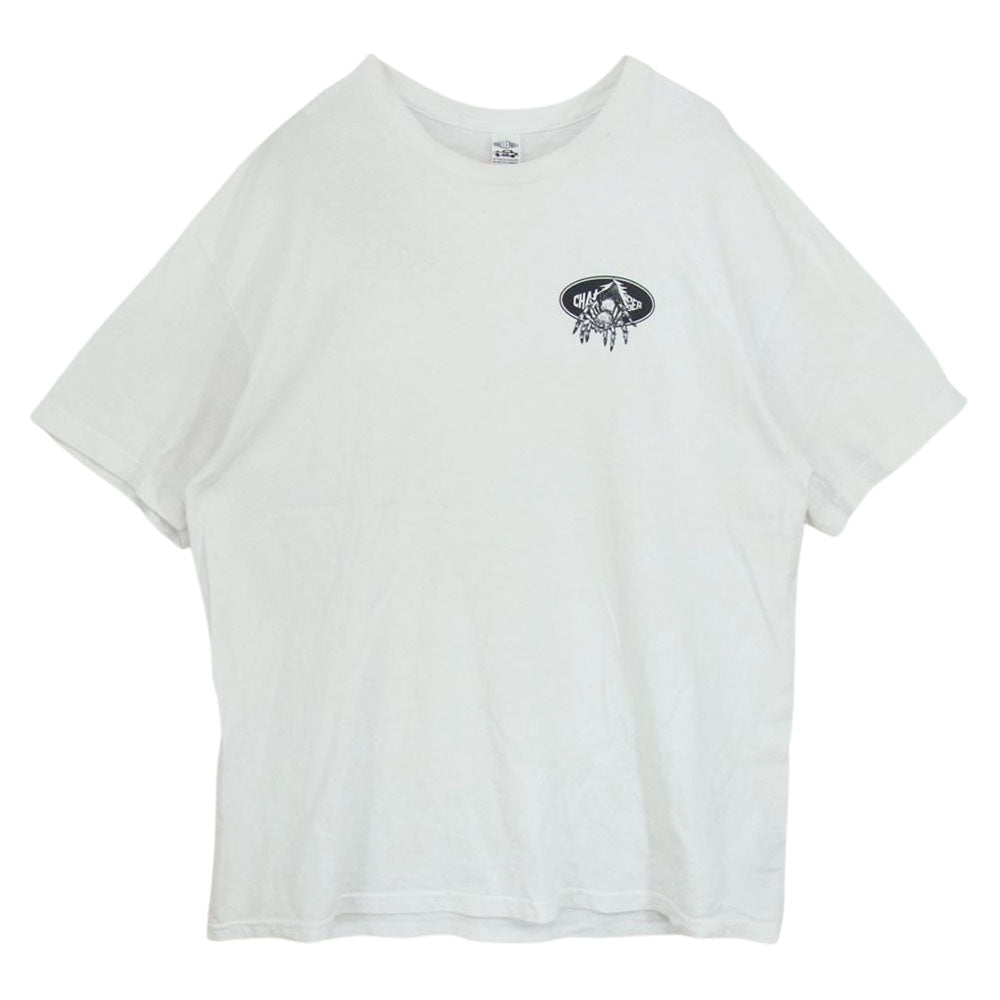 CHALLENGER チャレンジャー 22AW LOGO SPIDER TEE ロゴ スパイダー グラフィック クルーネック 半袖 Tシャツ ホワイト系 XL【中古】
