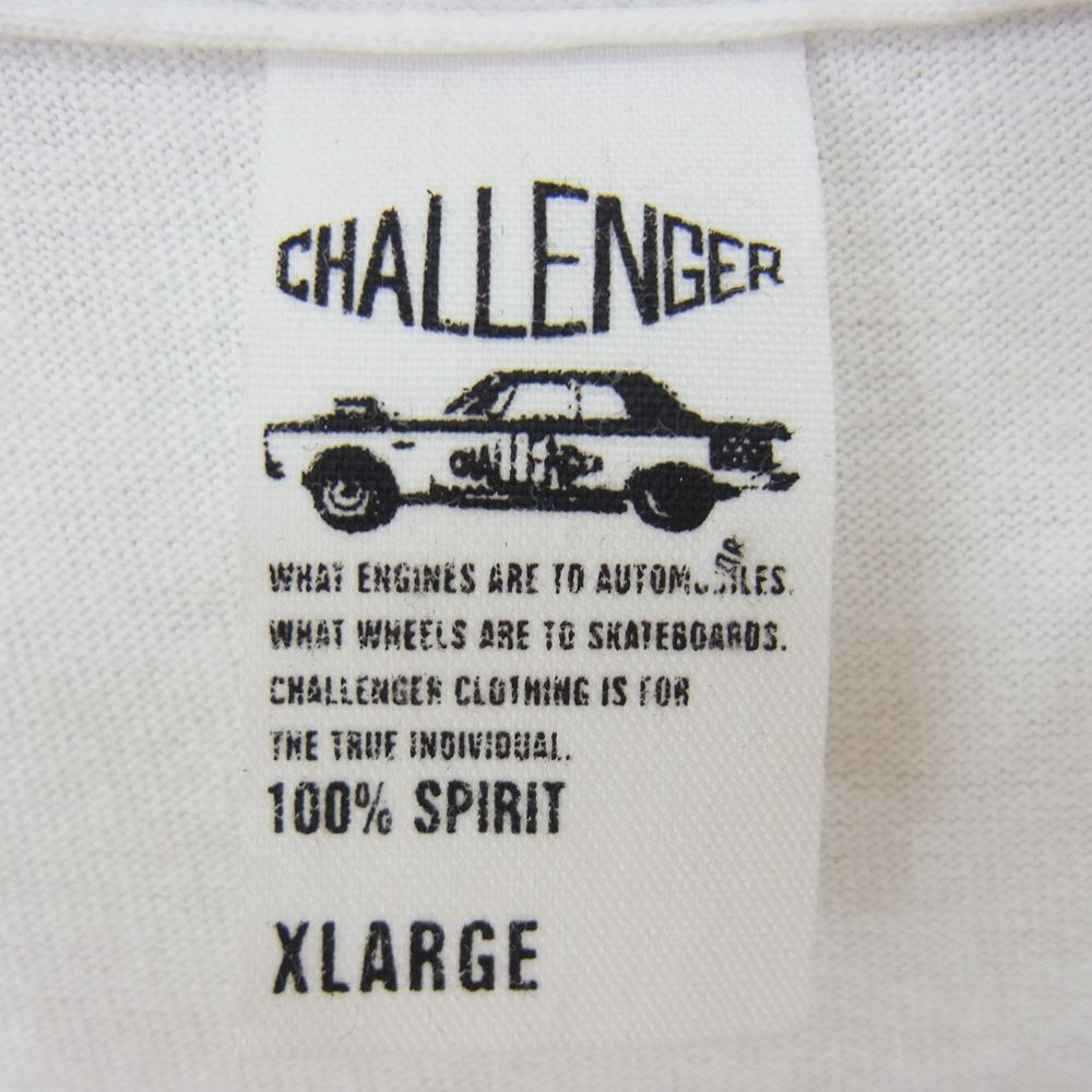 CHALLENGER チャレンジャー 22AW LOGO SPIDER TEE ロゴ スパイダー グラフィック クルーネック 半袖 Tシャツ ホワイト系 XL【中古】