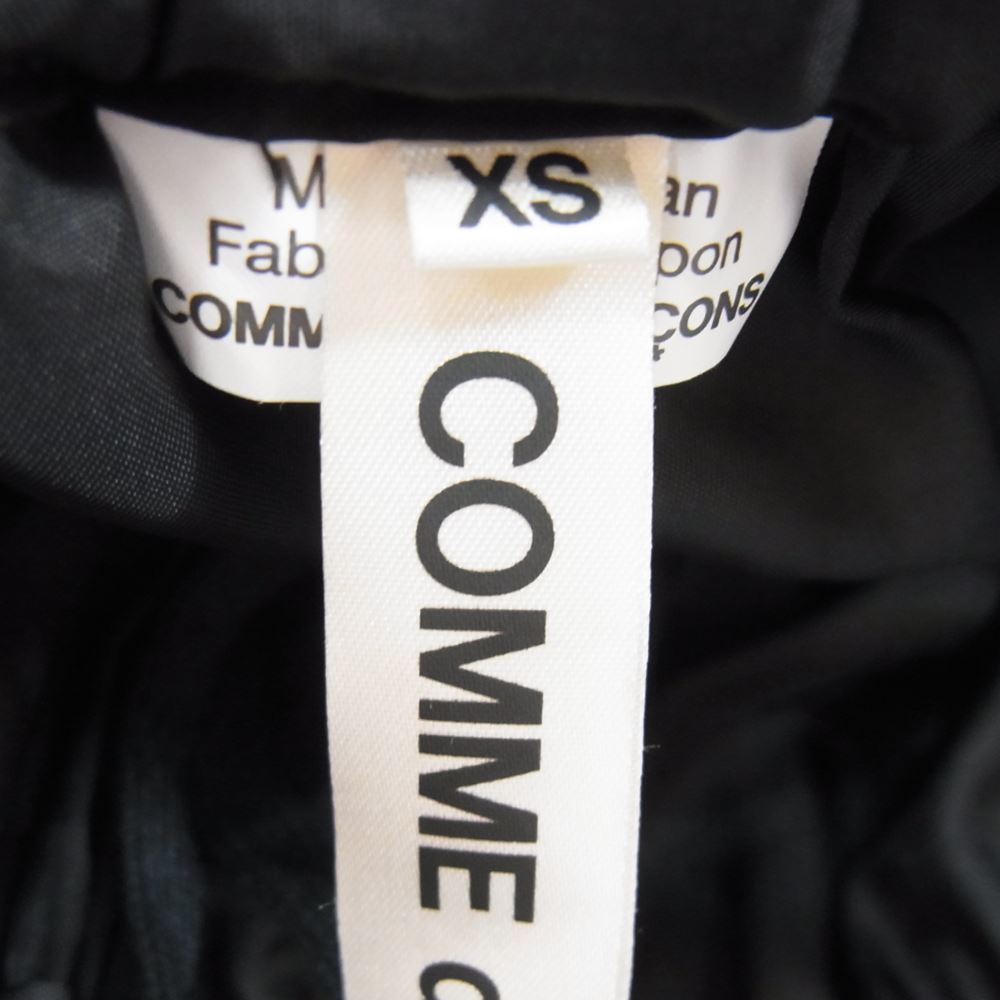 COMME des GARCONS コムデギャルソン 22AW GJ-S007 本ライン ゼブラ柄フェイクレザー キュプラ切替 レース ティアード スカート ブラック系 XS【極上美品】【中古】