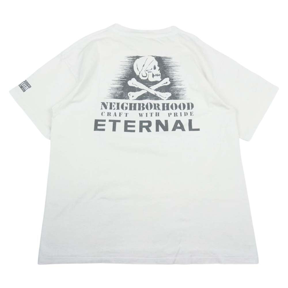 SAINT MICHAEL セントマイケル 23SS SM-S23-0000-117 × NEIGHBORHOOD ネイバーフッド STHD_SS TEE/ETERNAL エターナル 半袖 Tシャツ ホワイト系 XL【美品】【中古】