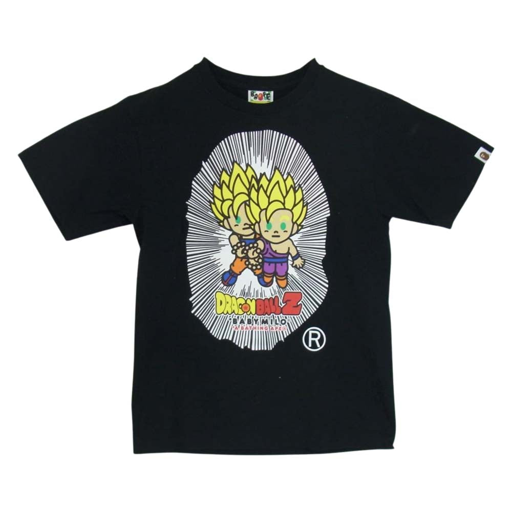 A BATHING APE アベイシングエイプ DRAGON BALLZ ドラゴンボールゼット プリント 半袖 Tシャツ ブラック系 S【中古】