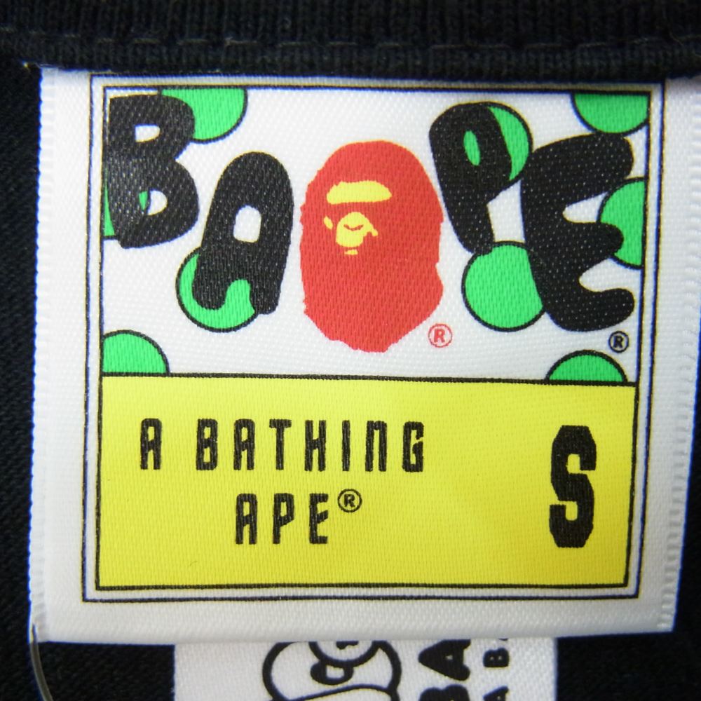 A BATHING APE アベイシングエイプ DRAGON BALLZ ドラゴンボールゼット プリント 半袖 Tシャツ ブラック系 S【中古】