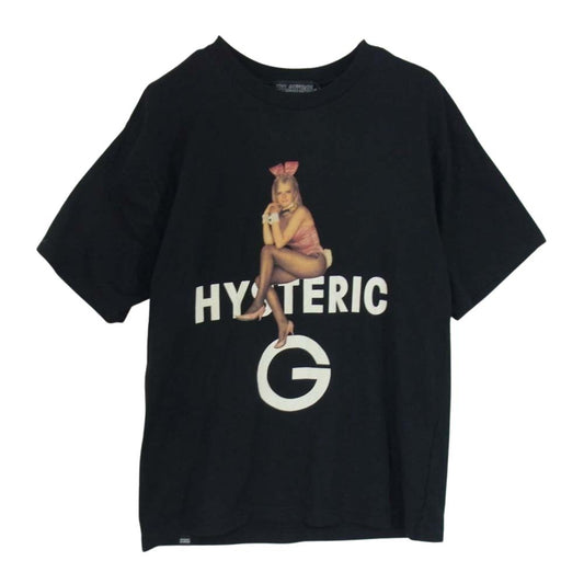 HYSTERIC GLAMOUR ヒステリックグラマー 02222CT21 PLAYBOY プレイボーイ BUNNYONHG バニー ガール プリント 半袖 Tシャツ ブラック系 S【中古】