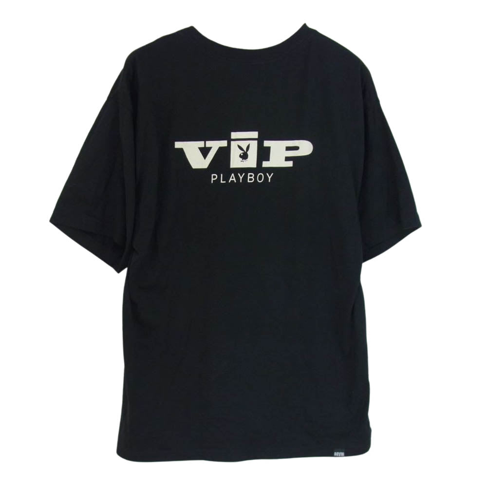 HYSTERIC GLAMOUR ヒステリックグラマー 02222CT21 PLAYBOY プレイボーイ BUNNYONHG バニー ガール プリント 半袖 Tシャツ ブラック系 S【中古】