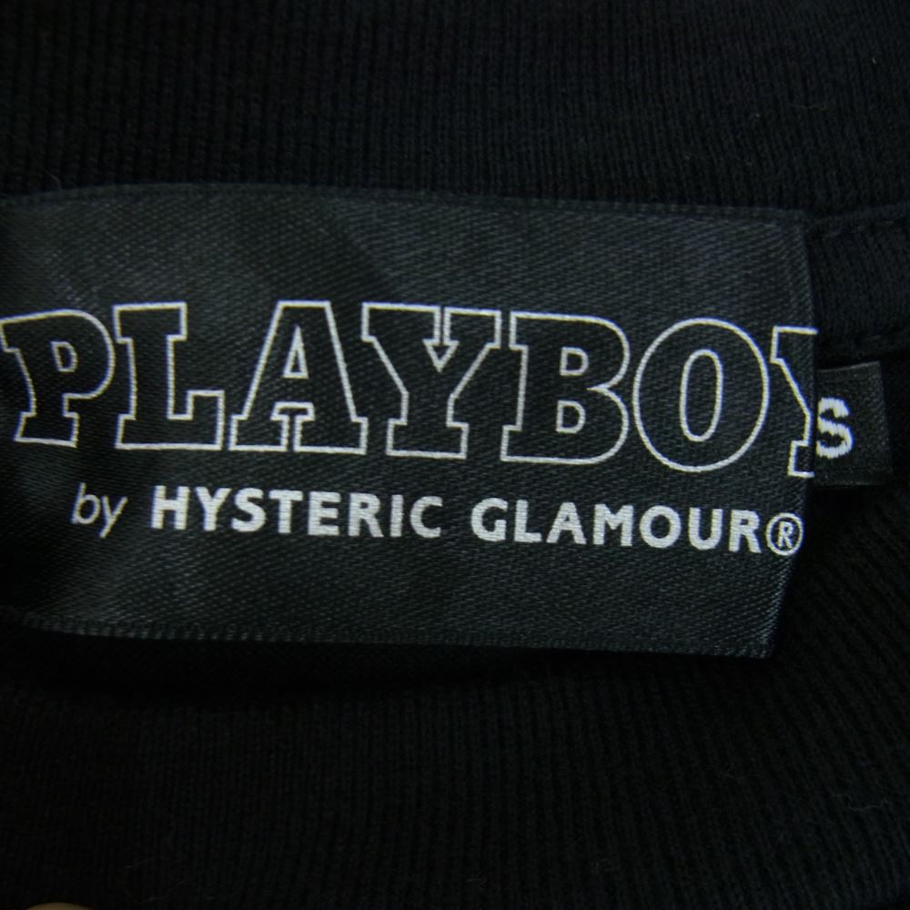 HYSTERIC GLAMOUR ヒステリックグラマー 02222CT21 PLAYBOY プレイボーイ BUNNYONHG バニー ガール プリント 半袖 Tシャツ ブラック系 S【中古】