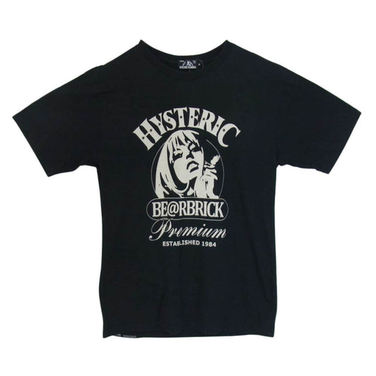 HYSTERIC GLAMOUR ヒステリックグラマー 02212CT19 BE＠RBRICK ベアブリック クルーネック 半袖Tシャツ ブラック系 S【中古】