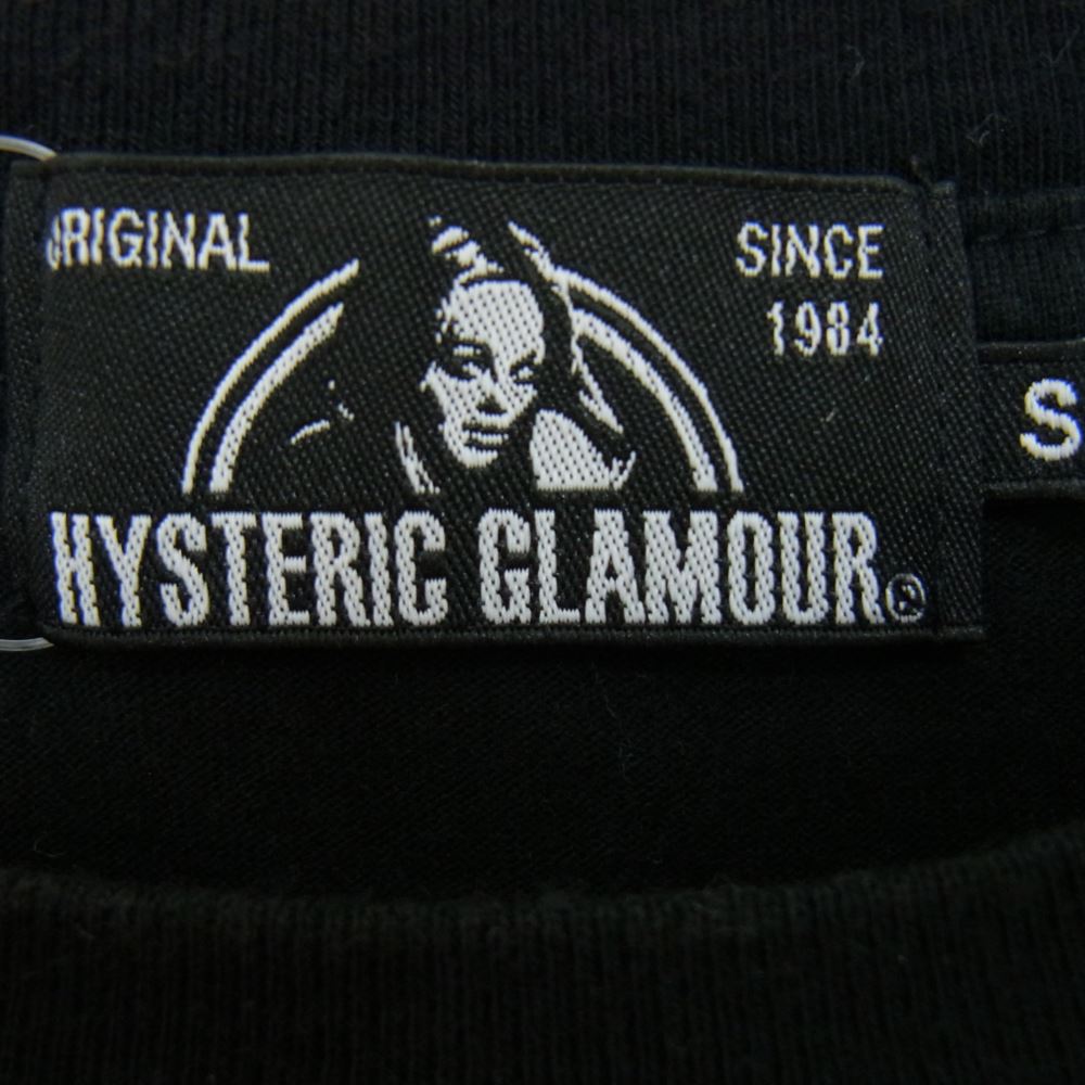 HYSTERIC GLAMOUR ヒステリックグラマー 02212CT19 BE＠RBRICK ベアブリック クルーネック 半袖Tシャツ ブラック系 S【中古】