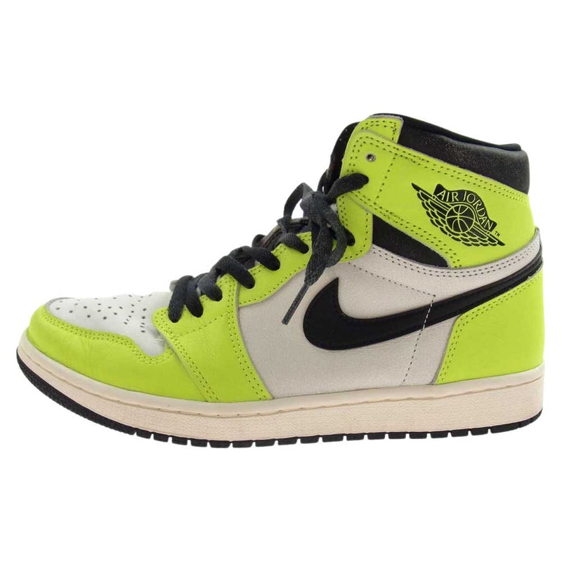 NIKE ナイキ 555088-702 Air Jordan 1 エアジョーダン ワン RETRO HIGH OG Volt/Visionaire レトロ ハイ スニーカー イエロー系 ホワイト系 27cm【中古】