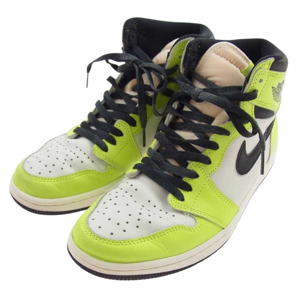 NIKE ナイキ 555088-702 Air Jordan 1 エアジョーダン ワン RETRO HIGH OG Volt/Visionaire レトロ ハイ スニーカー イエロー系 ホワイト系 27cm【中古】