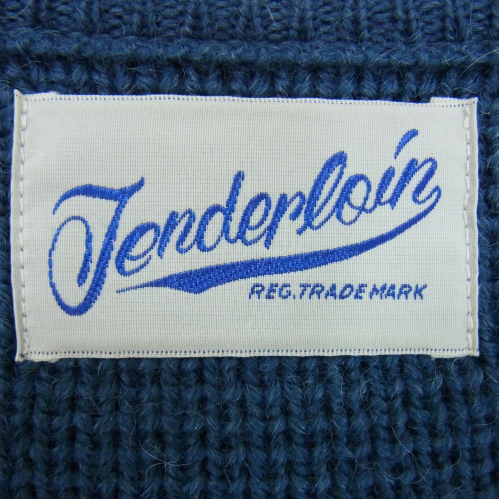 TENDERLOIN テンダーロイン T-SWEATER V Vネック ウール ニット セーター ブルー系 M【中古】
