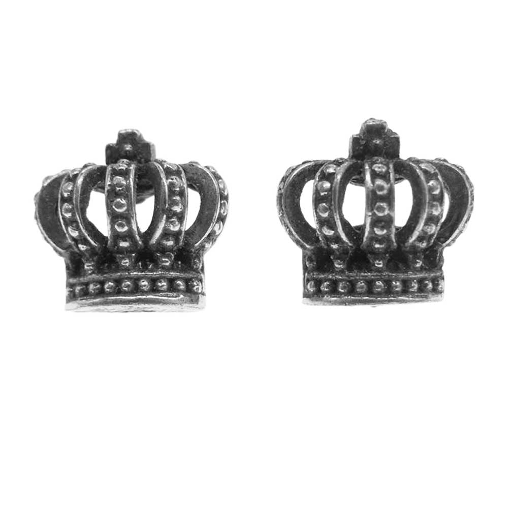 Justin Davis ジャスティンデイビス SEJ016  TINY CROWN タイニークラウン ピアス 両耳用 セット シルバー系【中古】