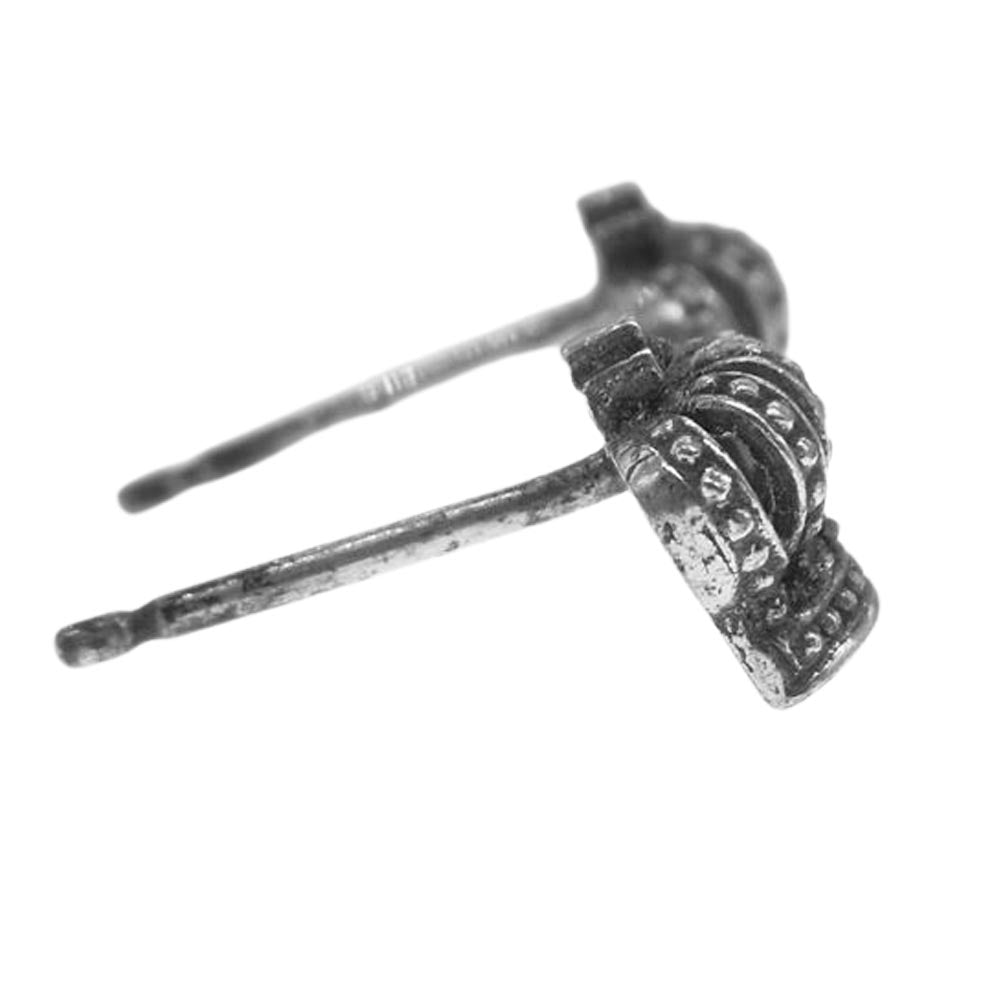 Justin Davis ジャスティンデイビス SEJ016  TINY CROWN タイニークラウン ピアス 両耳用 セット シルバー系【中古】