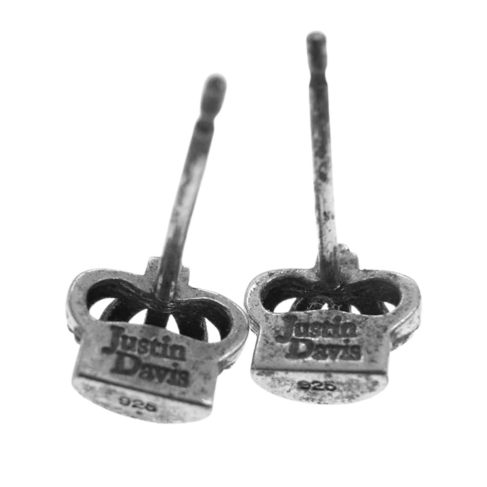 Justin Davis ジャスティンデイビス SEJ016  TINY CROWN タイニークラウン ピアス 両耳用 セット シルバー系【中古】