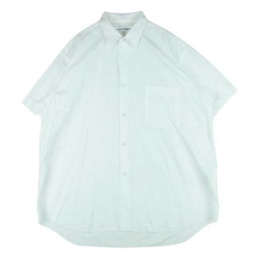 COMME des GARCONS コムデギャルソン SHIRT 22SS FI-B042 Cotton Textured S/S テクスチャード ショートスリーブ 半袖 シャツ フランス製 ホワイト系 S【中古】