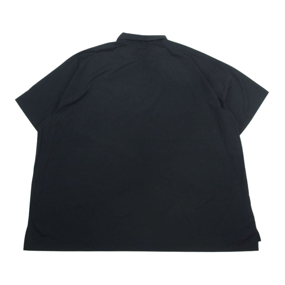 イエス グッド マーケット × SEE SEE S.F.C BIG NYLON POLO ビッグ ナイロン ポロシャツ 半袖  ブラック系 XXXXXL【美品】【中古】