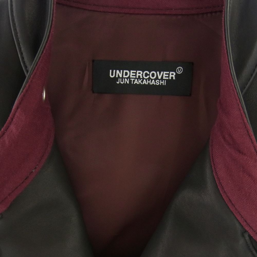 UNDERCOVER アンダーカバー 18AW UCU9204 シープスキン ダブル ライダース ジャケット  ブラック系 2【極上美品】【中古】