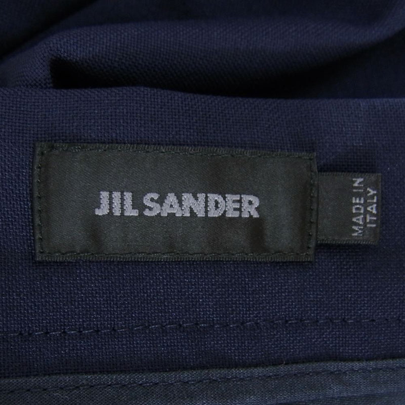 JIL SANDER ジルサンダー LM510101ME21070051 wool trousers ウール トラウザーズ パンツ スラックス ネイビー系 50【中古】