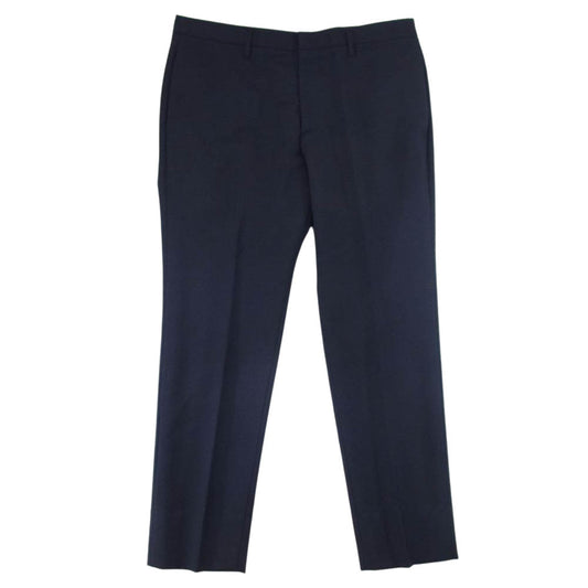 JIL SANDER ジルサンダー JSMI310101 MI210700 wool trousers ウール トラウザーズ パンツ スラックス ネイビー系 50【中古】